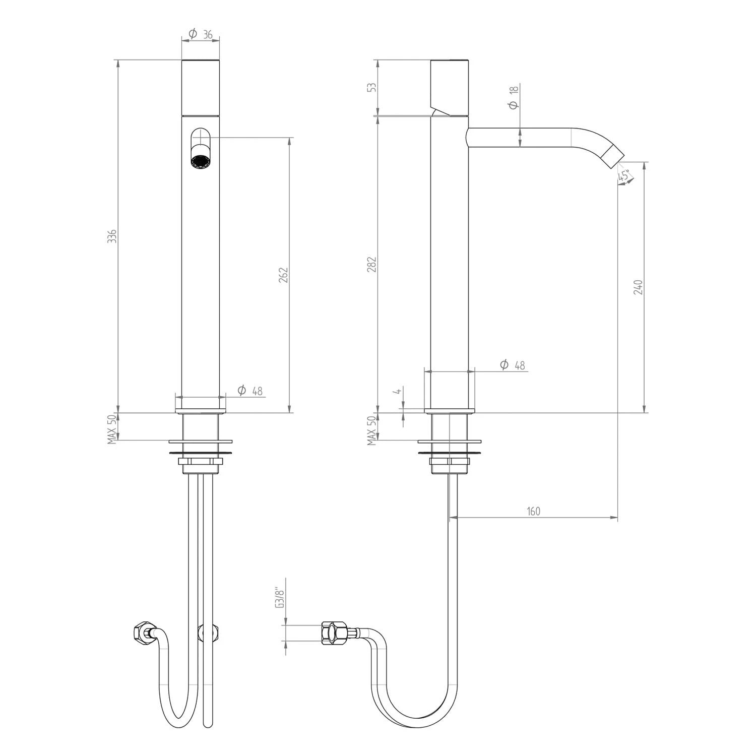 ALLUVION Juno Edelstahl Waschtisch-Einhebelmischer XXL Ohne Ablaufventil, Wassersparend 4 ALLUVION Juno Edelstahl Waschtisch-Einhebelmischer XXL Ohne Ablaufventil, Wassersparend – Bild 4
