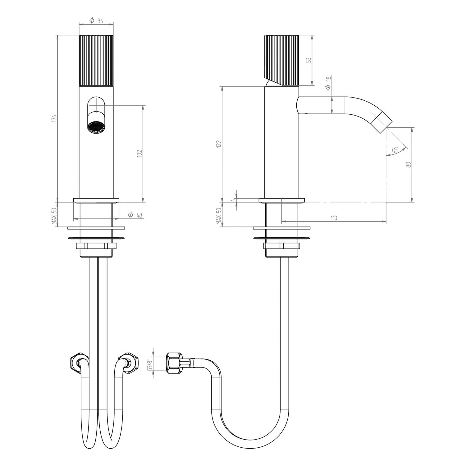 ALLUVION Neptun Waschtisch-Einhebelmischer Ohne Ablaufventil, Wassersparend 5 ALLUVION Neptun Waschtisch-Einhebelmischer Ohne Ablaufventil, Wassersparend – Bild 5