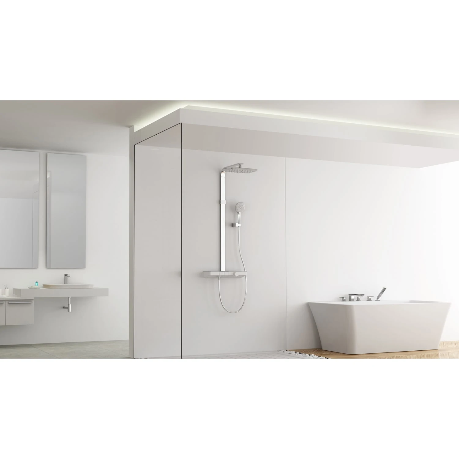 Bravat Vienna M Thermostat-Duschsystem, Eckig 6 Bravat Vienna M Thermostat-Duschsystem, Eckig – Bild 6