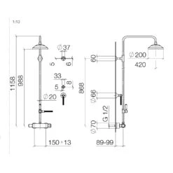 Dornbracht Madison Shower Pipe Mit Brause-Thermostat -Hansgrohe Verkäufe dornbracht madison brause shower pipe mit 6976994