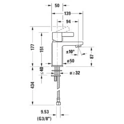Duravit D-Neo Einhebel-Waschtischmischer S FreshStart Ohne Zugstange -Hansgrohe Verkäufe duravit neo badarmaturen waschtisch einhebel waschtischmischer 4315576
