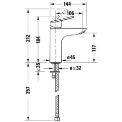 Duravit No. 1 Einhebel-Waschtischmischer M, Minus-Flow Ohne Zugstangengarnitur -Hansgrohe Verkäufe duravit no 1 badarmaturen waschtisch einhebel 6463064