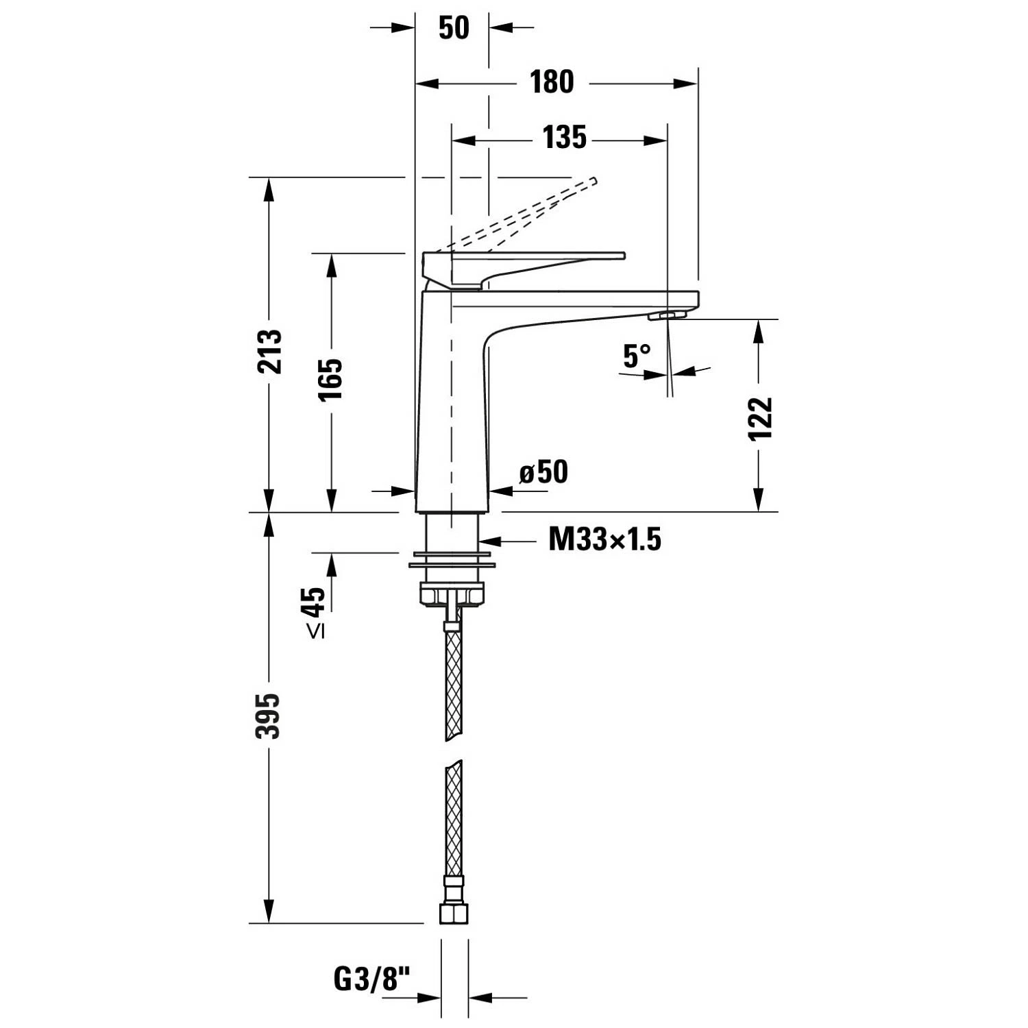 Duravit Tulum Einhebel-Waschtischmischer M, Ohne Ablaufgarnitur 5 Duravit Tulum Einhebel-Waschtischmischer M, Ohne Ablaufgarnitur – Bild 5
