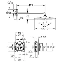 GROHE Grohtherm SmartControl Thermostat Fertigmontageset, Runde Ausführung -Hansgrohe Verkäufe grohe badarmaturen grohtherm thermostatbatterien smartcontrol thermostate 13925859