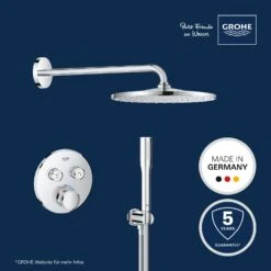 GROHE Grohtherm SmartControl Thermostat Fertigmontageset, Runde Ausführung -Hansgrohe Verkäufe grohe badarmaturen grohtherm thermostatbatterien smartcontrol thermostate 13941945