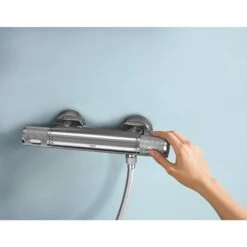 GROHE Precision Feel Thermostat-Brausebatterie 1/2" Mit Brausegarnitur 60 Cm -Hansgrohe Verkäufe grohe badarmaturen precision feel thermostat brausebatterie 13170356