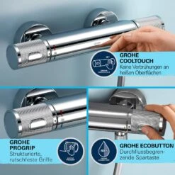 GROHE Precision Feel Thermostat-Brausebatterie 1/2" Mit Brausegarnitur 90 Cm 17 GROHE Precision Feel Thermostat-Brausebatterie 1/2" Mit Brausegarnitur 90 Cm -Hansgrohe Verkäufe grohe badarmaturen precision feel thermostat brausebatterie 13170359