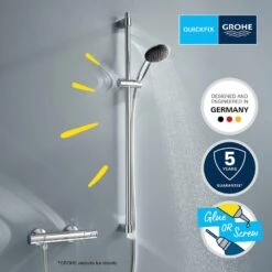 GROHE Precision Start Thermostat-Brausebatterie 1/2" Mit Brausegarnitur 90 Cm -Hansgrohe Verkäufe grohe badarmaturen precision start thermostat brausebatterie 13170085
