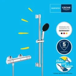 GROHE Precision Start Thermostat-Brausebatterie 1/2" Mit Brausegarnitur 60 Cm -Hansgrohe Verkäufe grohe badarmaturen precision start thermostat brausebatterie 13170505