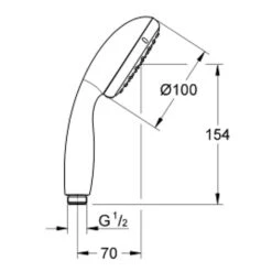 GROHE Vitalio Go 100 Handbrause Mit 1 Strahlart -Hansgrohe Verkäufe grohe brausenprogramm handbrausen vitalio go 100 10188461
