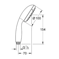 GROHE Vitalio Go 100 Handbrause Mit 2 Strahlarten 6 GROHE Vitalio Go 100 Handbrause Mit 2 Strahlarten -Hansgrohe Verkäufe grohe brausenprogramm handbrausen vitalio go 100 5509930