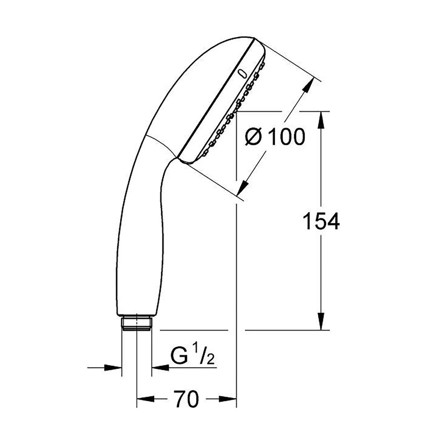 GROHE Vitalio Go 100 Handbrause Mit 2 Strahlarten 3 GROHE Vitalio Go 100 Handbrause Mit 2 Strahlarten – Bild 3