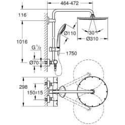 GROHE Euphoria XXL Duschsystem 310 Mit Thermostatbatterie Für Wandmontage -Hansgrohe Verkäufe grohe duschsysteme euphoria xxl 310 mit 13919150