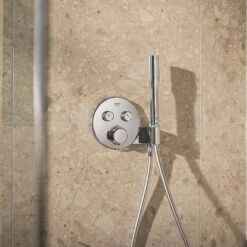 GROHE Precision SmartControl Duschsystem, Thermostat, UP, Mit Vitalio Joy 260, Rund -Hansgrohe Verkäufe grohe duschsysteme rainshower precision smartcontrol thermostat 12662905