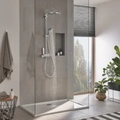 GROHE Vitalio System 310 Duschsystem Mit Thermostatbatterie -Hansgrohe Verkäufe grohe duschsysteme vitalio 310 mit thermostatbatterie 6078751