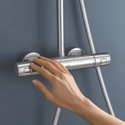 GROHE Vitalio System 310 Duschsystem Mit Thermostatbatterie -Hansgrohe Verkäufe grohe duschsysteme vitalio 310 mit thermostatbatterie 6078775