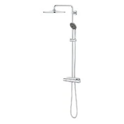 GROHE Vitalio System 310 Duschsystem Mit Thermostatbatterie Mit Ablage -Hansgrohe Verkäufe grohe duschsysteme vitalio 310 mit thermostatbatterie 6078811