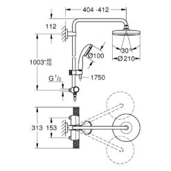 GROHE Vitalio Start System 210 Duschsystem Mit Thermostatbatterie Für Die Schweiz -Hansgrohe Verkäufe grohe duschsysteme vitalio start 210 mit 12117749