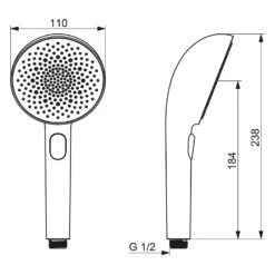 Hansa HANSAAURELIA Handbrause Rund Mit 3 Strahlarten -Hansgrohe Verkäufe hansa badezimmer hansaaurelia hansaurelia handbrause rund 13900164