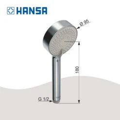 Hansa HANSABASICJET Handbrause 3-strahlig -Hansgrohe Verkäufe hansa badezimmer hansabasicjet handbrause 3 strahlig 13968452