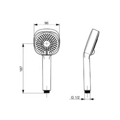 Hansa HANSABASICJET Style Handbrause 3-strahlig -Hansgrohe Verkäufe hansa badezimmer hansabasicjet style handbrause 3 11731674