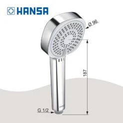 Hansa HANSABASICJET Style Handbrause 3-strahlig -Hansgrohe Verkäufe hansa badezimmer hansabasicjet style handbrause 3 13968447
