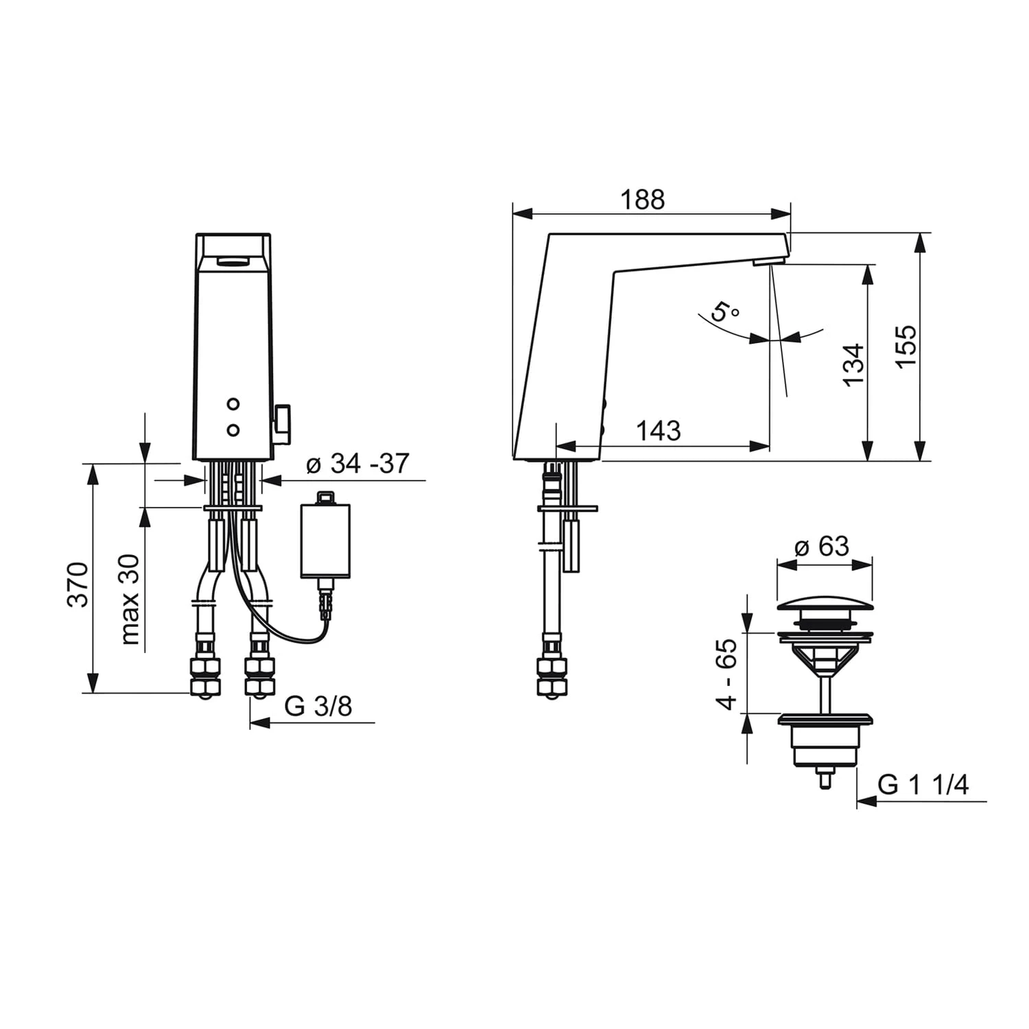 Hansa HANSALOFT Waschtischbatterie Mit Batteriebetrieb 2 Hansa HANSALOFT Waschtischbatterie Mit Batteriebetrieb – Bild 2