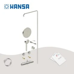 Hansa HANSAMICRA Duschsystem Mit Thermostat -Hansgrohe Verkäufe hansa badezimmer hansamicra duschsystem mit thermostat 13968421