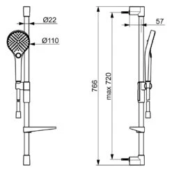 Hansa HANSAVIVA Wandstangengarnitur -Hansgrohe Verkäufe hansa badezimmer hansaviva wandstangengarnitur 13594979