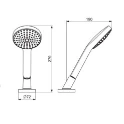 Hansa HANSAACTIVEJET Handbrause Für Wannenrand-/Fliesenrandmontage 1-Loch -Hansgrohe Verkäufe hansa fliesen wannenrandsysteme hansaactivetjet handbrause fliesenrandmontage 4012223