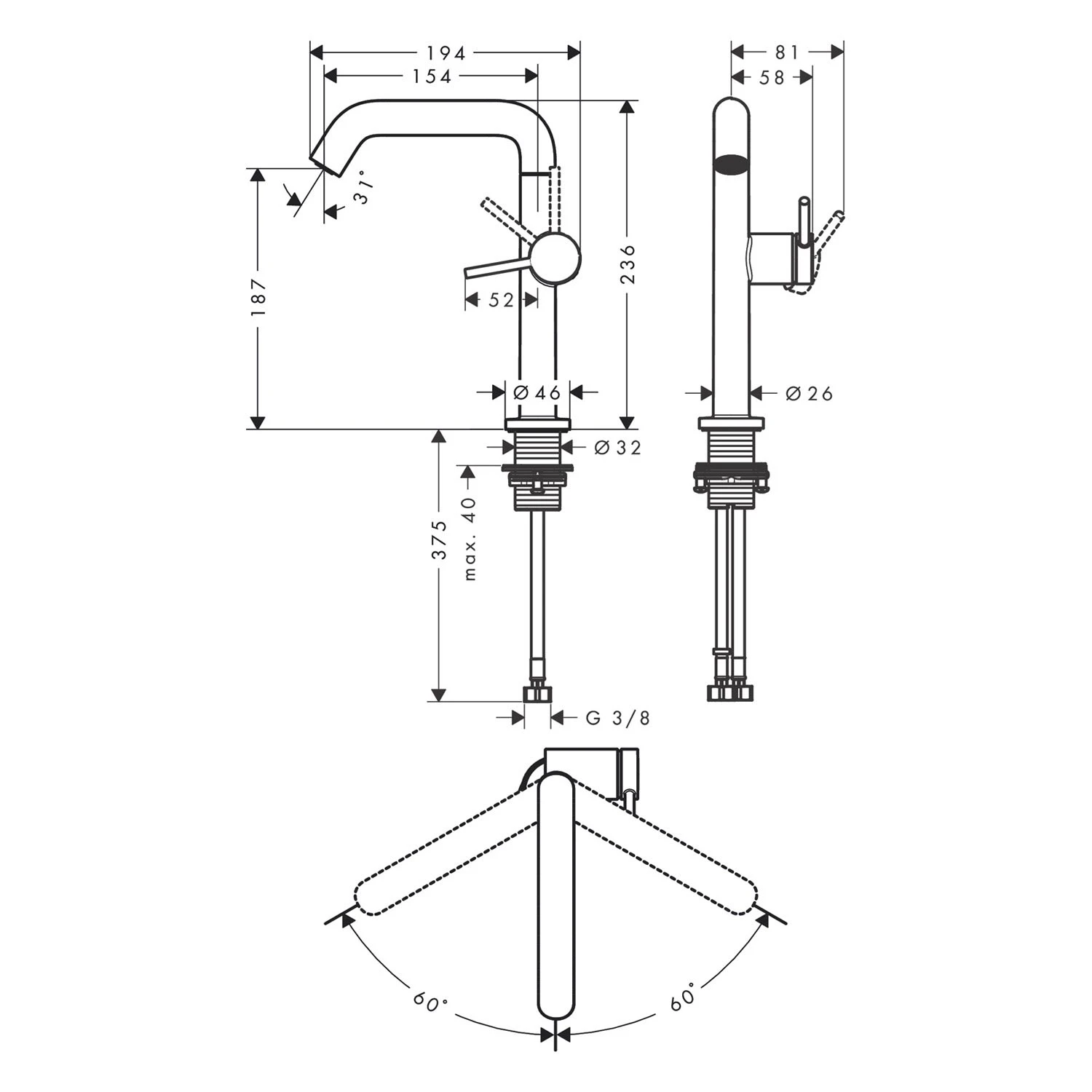 Hansgrohe Tecturis S Einhebel-Waschtischarmatur 210 Fine CoolStart Wassersparend+ Mit Schwenkauslauf Und Push-Open Ablaufgarnitur 4 Hansgrohe Tecturis S Einhebel-Waschtischarmatur 210 Fine CoolStart Wassersparend+ Mit Schwenkauslauf Und Push-Open Ablaufgarnitur – Bild 4