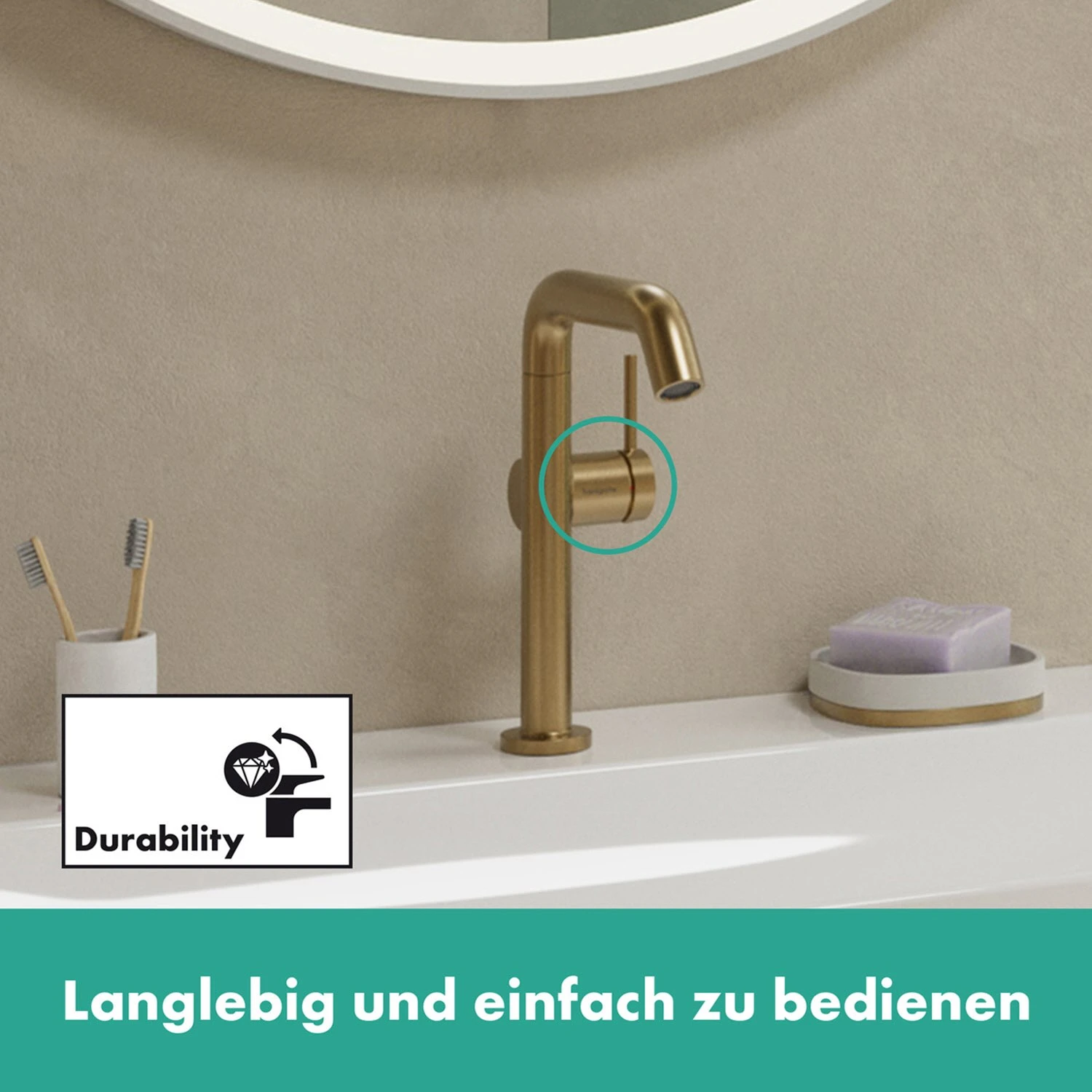Hansgrohe Tecturis S Einhebel-Waschtischarmatur 210 Fine CoolStart Wassersparend+ Mit Schwenkauslauf Und Push-Open Ablaufgarnitur 3 Hansgrohe Tecturis S Einhebel-Waschtischarmatur 210 Fine CoolStart Wassersparend+ Mit Schwenkauslauf Und Push-Open Ablaufgarnitur – Bild 3