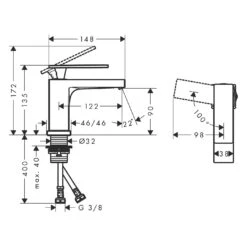 Hansgrohe Tecturis E Einhebel-Waschtischarmatur 80 CoolStart Wassersparend+ Ohne Ablaufgarnitur -Hansgrohe Verkäufe hansgrohe badarmaturen tecturis waschtisch einhebel waschtischarmatur 12605412