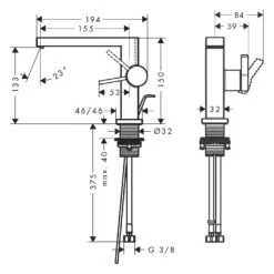Hansgrohe Tecturis E Einhebel-Waschtischarmatur 110 Fine CoolStart Wassersparend+ Mit Zugstangen-Ablaufgarnitur -Hansgrohe Verkäufe hansgrohe badarmaturen tecturis waschtisch einhebel waschtischarmatur 12605539