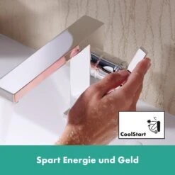 Hansgrohe Tecturis E Einhebel-Waschtischarmatur 110 Fine CoolStart Wassersparend+ Mit Zugstangen-Ablaufgarnitur -Hansgrohe Verkäufe hansgrohe badarmaturen tecturis waschtisch einhebel waschtischarmatur 12628179