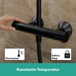Hansgrohe Vernis Blend Duschsystem 240 1 Strahlart Mit Thermostat -Hansgrohe Verkäufe hansgrohe badarmaturen vernis blend dusche duschsystem 8890133
