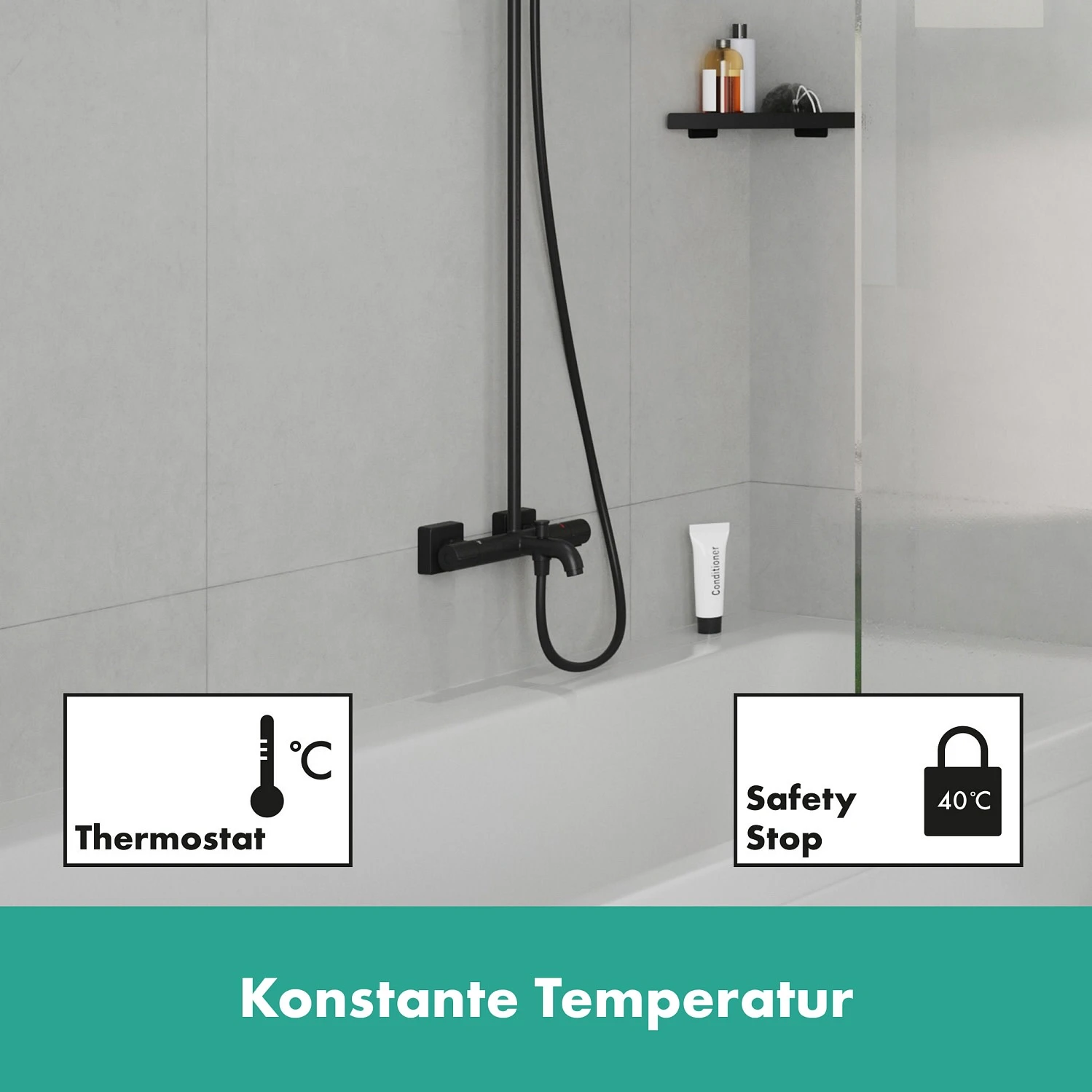 Hansgrohe Vernis Shape Duschsystem 240 1 Strahlart Mit Wannenthermostat 4 Hansgrohe Vernis Shape Duschsystem 240 1 Strahlart Mit Wannenthermostat – Bild 4