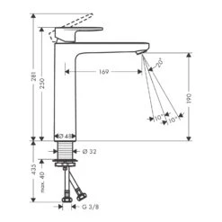 Hansgrohe Vernis Blend Einhebel-Waschtischarmatur 190 CoolStart, Mit Push-Open Ablaufgarnitur -Hansgrohe Verkäufe hansgrohe badarmaturen vernis blend waschtisch einhebel 13969215