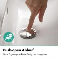 Hansgrohe Vernis Blend Einhebel-Waschtischarmatur 190 CoolStart, Mit Push-Open Ablaufgarnitur -Hansgrohe Verkäufe hansgrohe badarmaturen vernis blend waschtisch einhebel 13969235