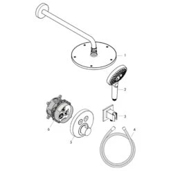 Hansgrohe Raindance S Brausesystem 240, 1 Strahlart PowderRain Mit ShowerSelect S -Hansgrohe Verkäufe hansgrohe brausenprogramm brausesets mit armatur raindance 11755200