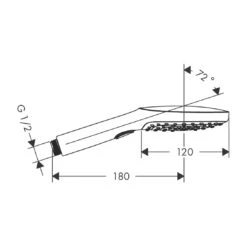 Hansgrohe Raindance Select E Handbrause 120 3jet PowderRain EcoSmart -Hansgrohe Verkäufe hansgrohe brausenprogramm handbrausen raindance select 120 13969733