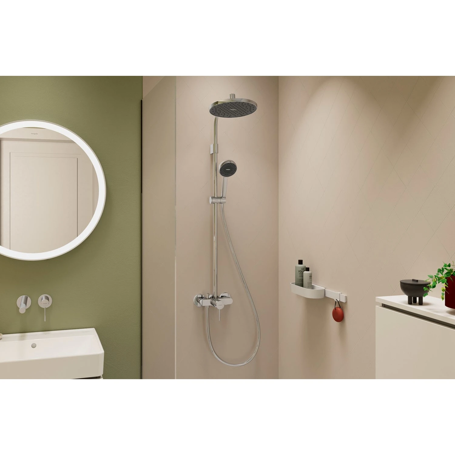Hansgrohe Activera S Duschsystem 240 1 Strahlart Wassersparend Mit Einhebelmischer Varia 8 Hansgrohe Activera S Duschsystem 240 1 Strahlart Wassersparend Mit Einhebelmischer Varia – Bild 8