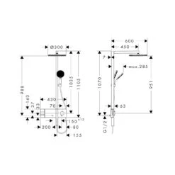 Hansgrohe Raindance Alive S Duschsystem 300 Rund, 2 Strahlarten Wassersparend, Mit ShowerSelect Comfort -Hansgrohe Verkäufe hansgrohe brausenprogramm showerpipe raindance alive duschsystem 13949064