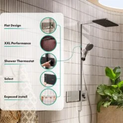 Hansgrohe Raindance Alive Q Duschsystem 210/340 Softcube, 1 Strahlart, Mit ShowerSelect Comfort -Hansgrohe Verkäufe hansgrohe brausenprogramm showerpipe raindance alive q 13949760