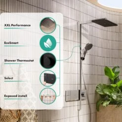 Hansgrohe Raindance Alive Q Duschsystem 210/340 Softcube, 1 Strahlart Wassersparend, Mit ShowerSelect Comfort -Hansgrohe Verkäufe hansgrohe brausenprogramm showerpipe raindance alive q 13949766