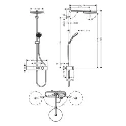 Hansgrohe Pulsify Showerpipe 260 1 Strahlart, Mit Shower Tablet Select 400 -Hansgrohe Verkäufe hansgrohe pulsify brause showerpipe 260 1 4783019