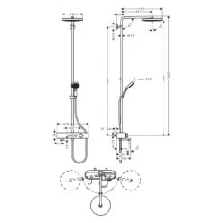 Hansgrohe Pulsify Showerpipe 260 1 Strahlart, Mit Wannenthermostat, Mit Shower Tablet Select 400 -Hansgrohe Verkäufe hansgrohe pulsify brause showerpipe 260 1 4783025