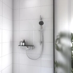 Hansgrohe Pulsify Select S Brausesystem 105 3 Strahlarten Relaxation Mit Duschkopf, Thermostat, Duschstange 65 Cm, Schieber Und Duschschlauch -Hansgrohe Verkäufe hansgrohe pulsify select brause brausesystem 105 4875878