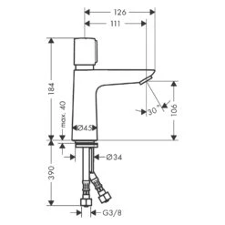 Hansgrohe Talis E Selbstschluss-Waschtischarmatur Mit Temperaturregulierung -Hansgrohe Verkäufe hansgrohe talis waschtisch selbstschluss waschtischarmatur mit 4850171