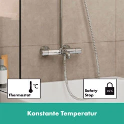 Hansgrohe Vernis Blend Duschsystem 200 1 Jet Mit Wannenthermostat -Hansgrohe Verkäufe hansgrohe vernis blend dusche duschsystem 200 12196112